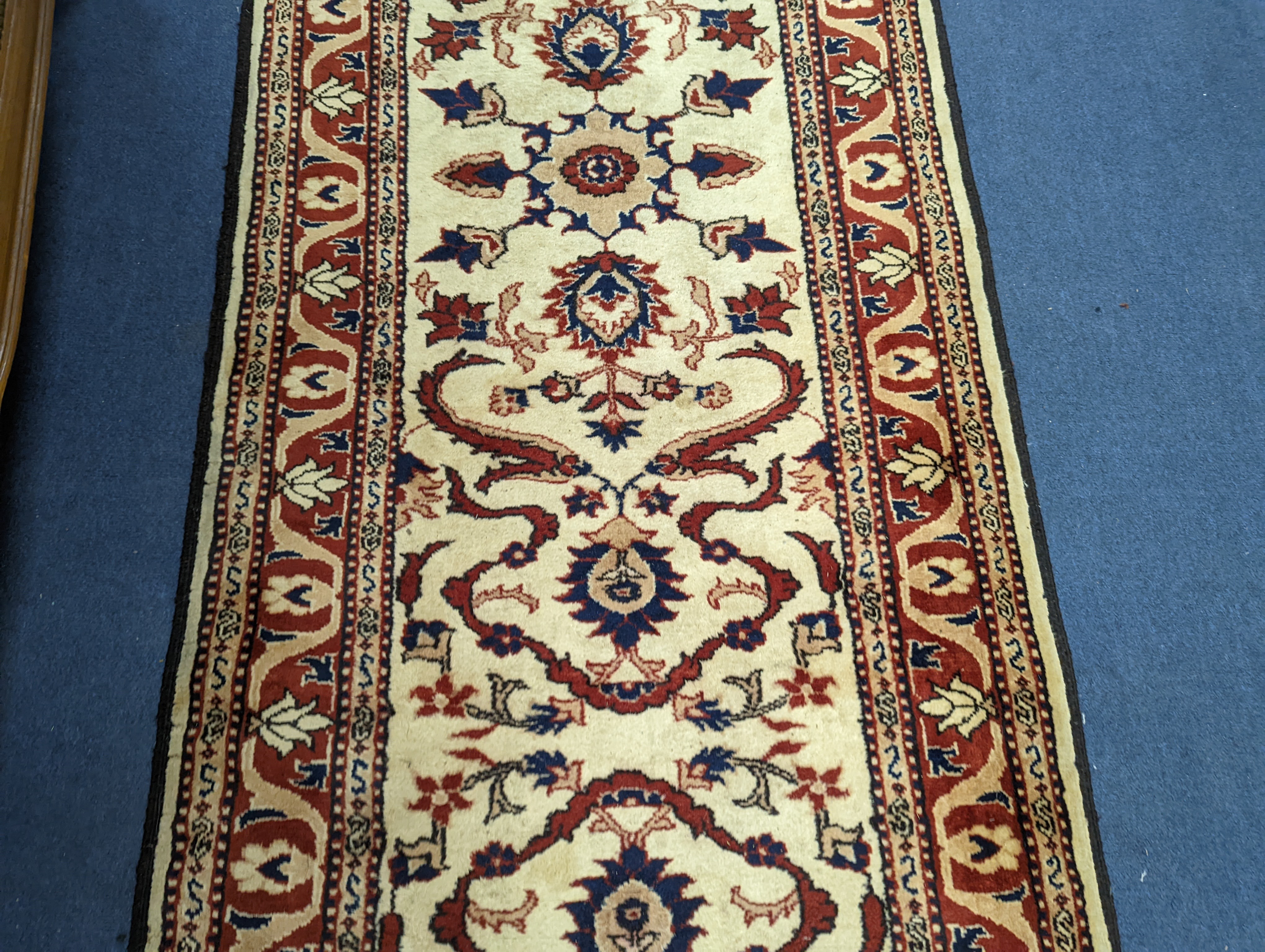 An Uzbek style rug, 320 x 84cm